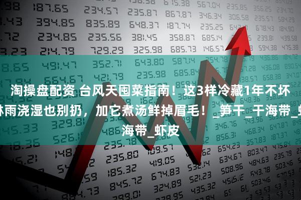 淘操盘配资 台风天囤菜指南！这3样冷藏1年不坏！淋雨浇湿也别扔，加它煮汤鲜掉眉毛！_笋干_干海带_虾皮